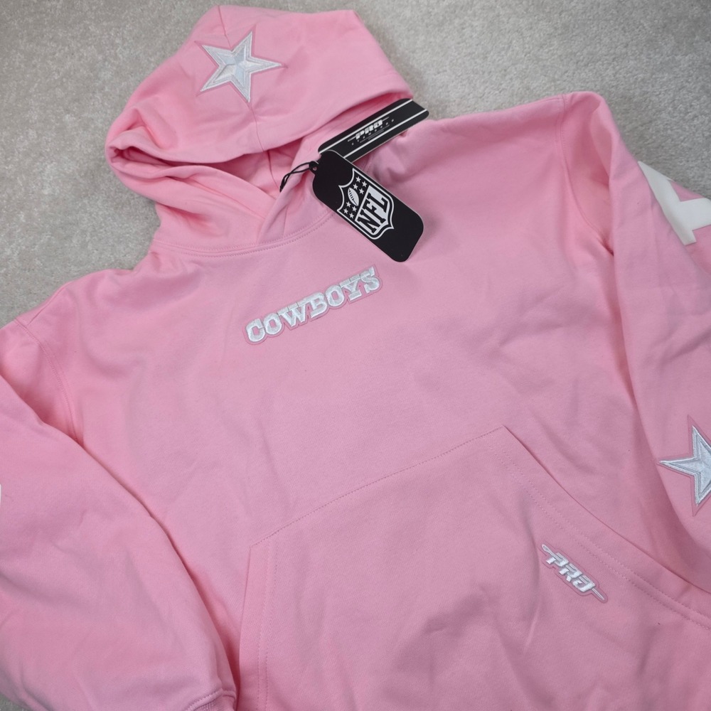 Pro Standard Dallas Cowboys Hoodie Size M 10/12 NFL Wingspan Pink Pullover NEW